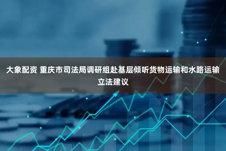 大象配资 重庆市司法局调研组赴基层倾听货物运输和水路运输立法建议