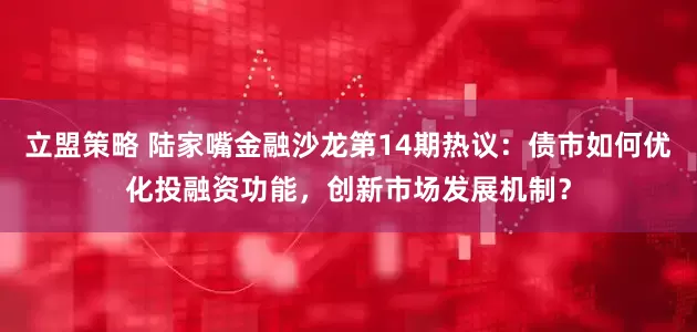 立盟策略 陆家嘴金融沙龙第14期热议：债市如何优化投融资功能，创新市场发展机制？